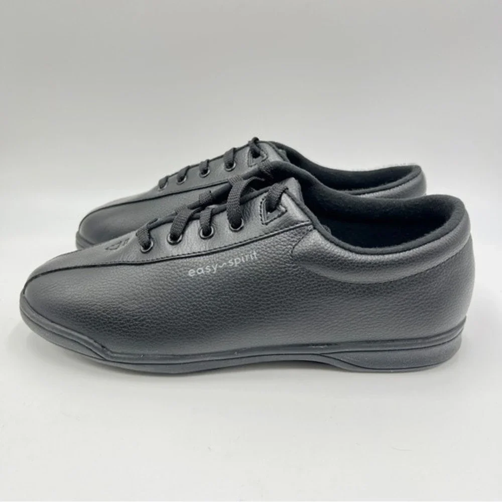 9WW 9XW 9 EXTRA WIDE WIDTH Easy Spirit Women's AP1 Black Leather Sneakers‎ Shoes